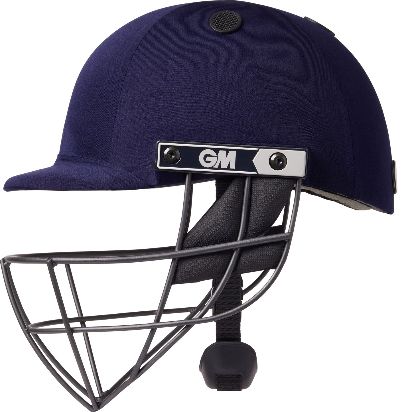 Side angle view of GM Maestro helmet showing grille integration and airflow design