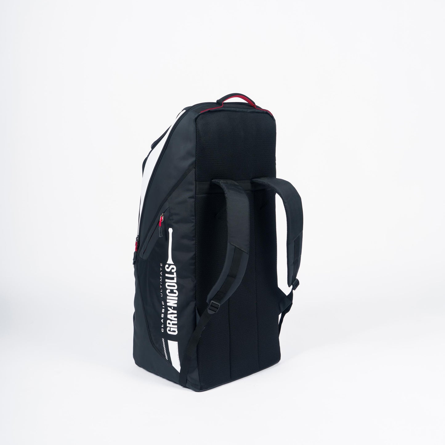 Side view of Gray-Nicolls Classic Ultimate duffle cricket bag showing straps and compartments