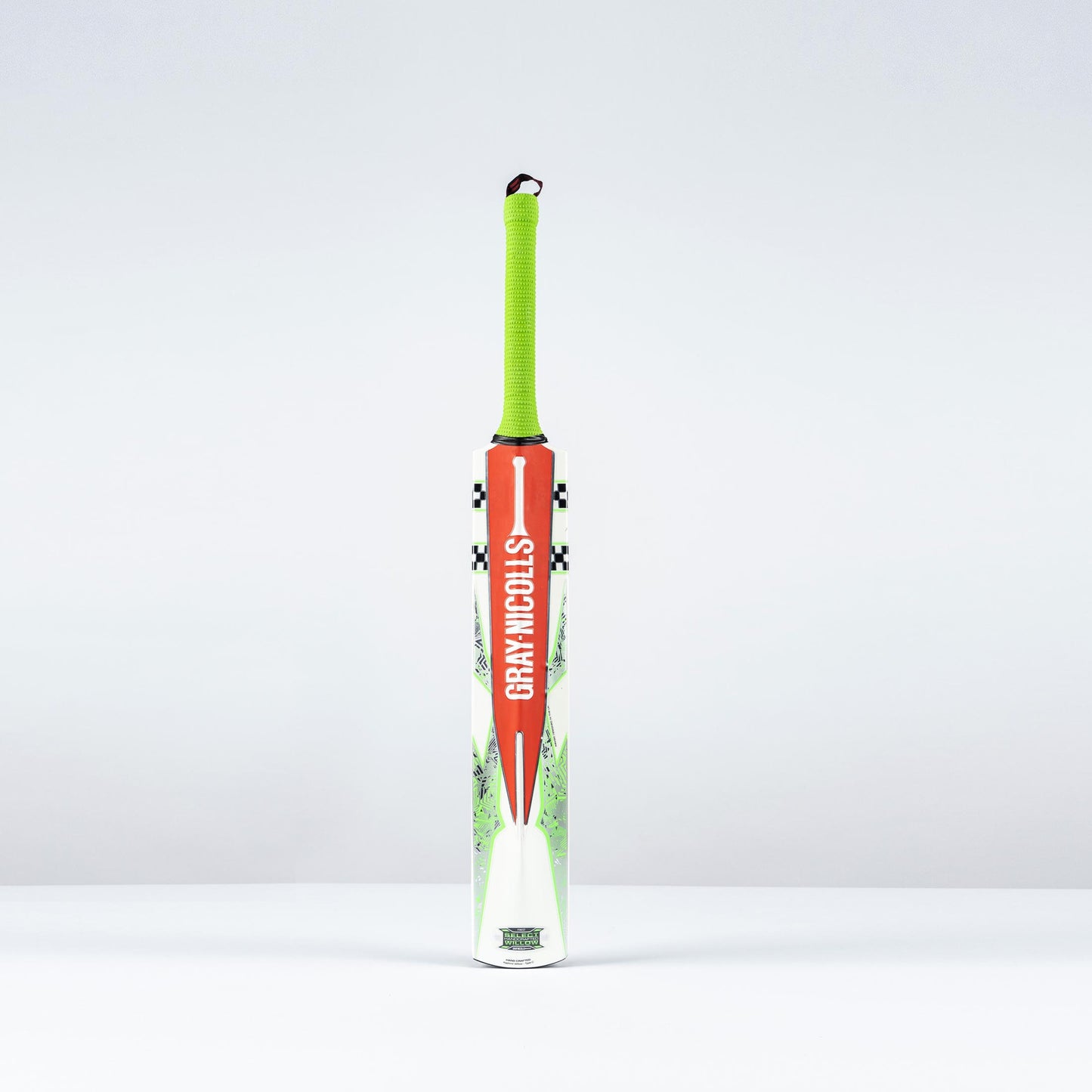 Rear view of the Gray Nicolls Havoc 1.3 Thunder junior cricket bat with handle and grip detail.