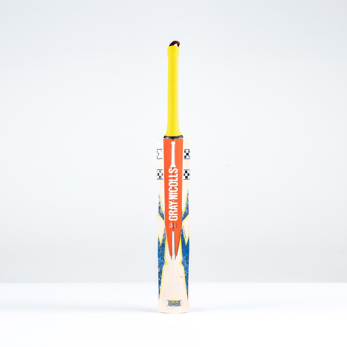 Full back view of the bat with offset edges and semi oval handle