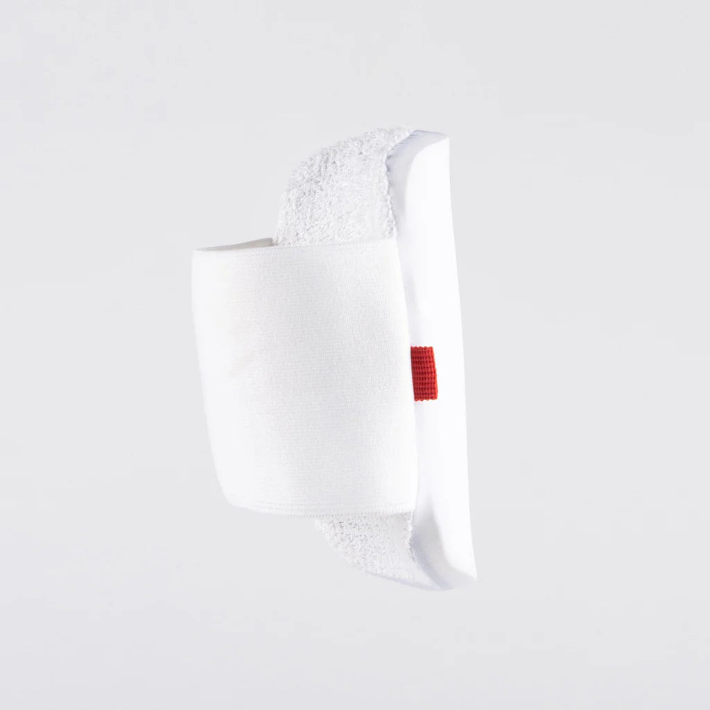 side profile of adult-sized Gray-Nicolls armguard showing ergonomic padded design