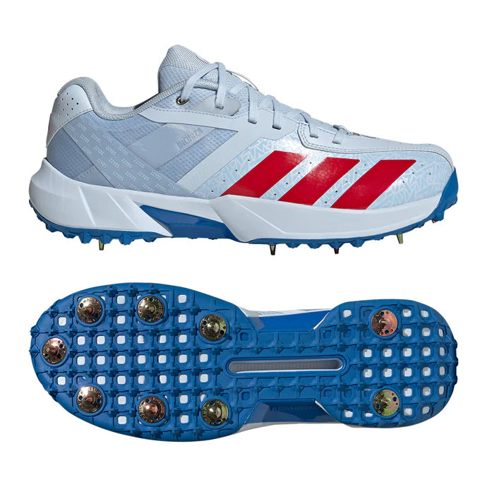 Adidas 22YDS Incurza cricket shoe blue and red colourway