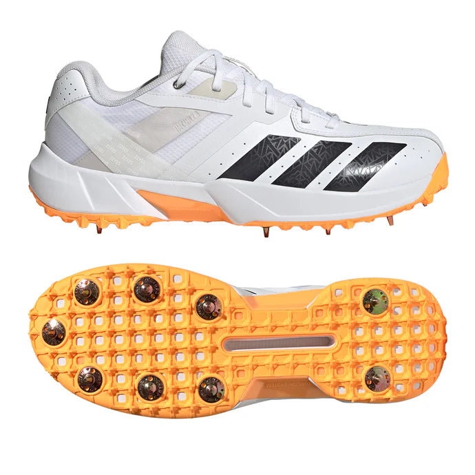 Adidas 22YDS Incurza cricket shoe white and orange colourway