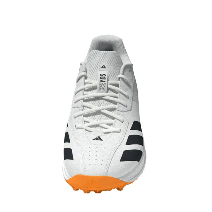 top view of Adidas 22YDS Spikeless Indoor Cricket Shoe showing laces and mesh design
