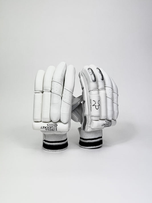 Slight angle view of Goat Edition batting gloves highlighting shape and build
