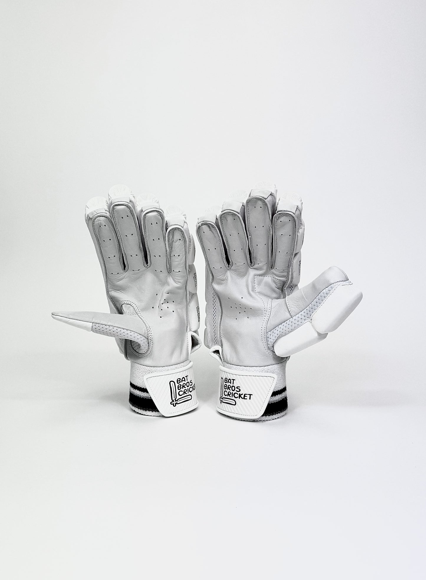 Palm view of Jet Edition gloves showing calf skin leather and grip structure