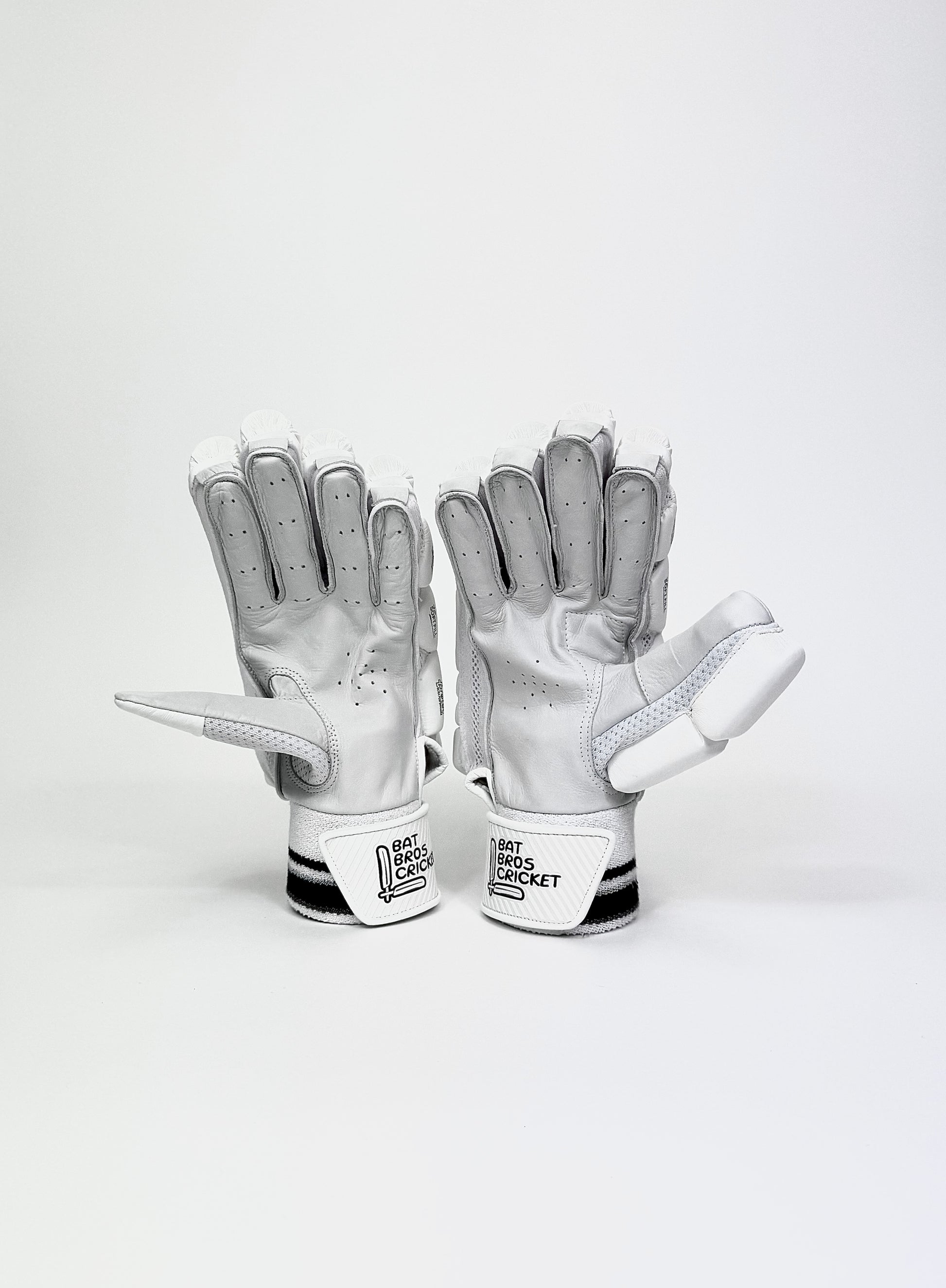 Palm view of Jet Edition gloves showing calf skin leather and grip structure