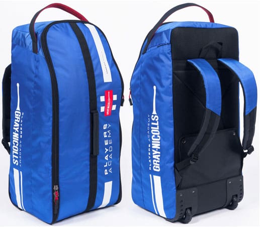 Gray-Nicolls Players Academy Wheelie Duffle Bag – Black ; Blue image 4