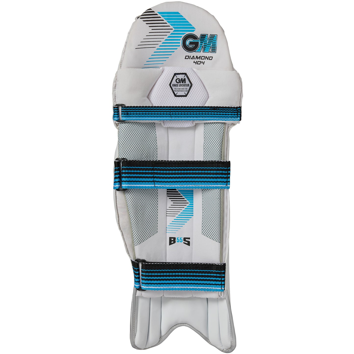 Rear view of GM Diamond 404 batting pads