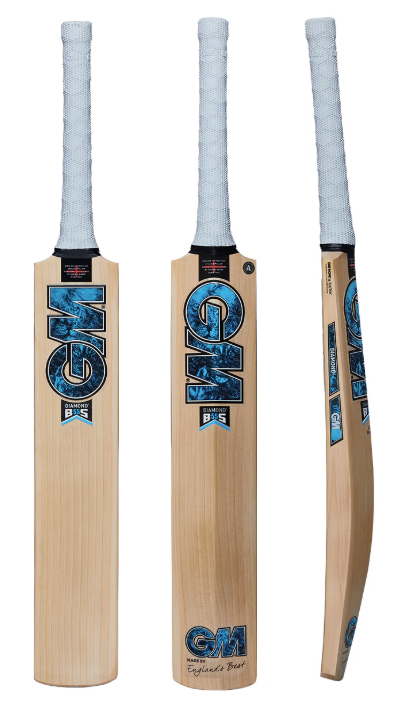GM Diamond B55S DXM 606 TTNOW cricket bat front and profile views
