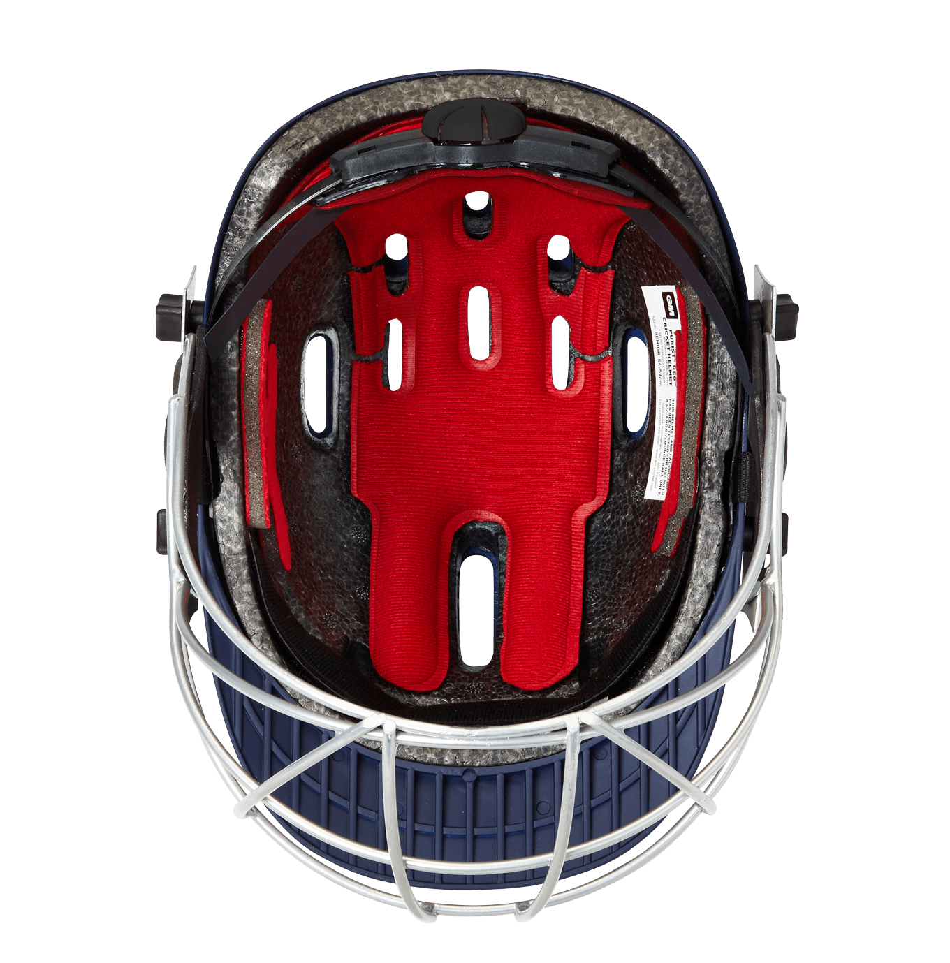 Inside view of GM Purist GEO II helmet showing EPS liner and padding structure