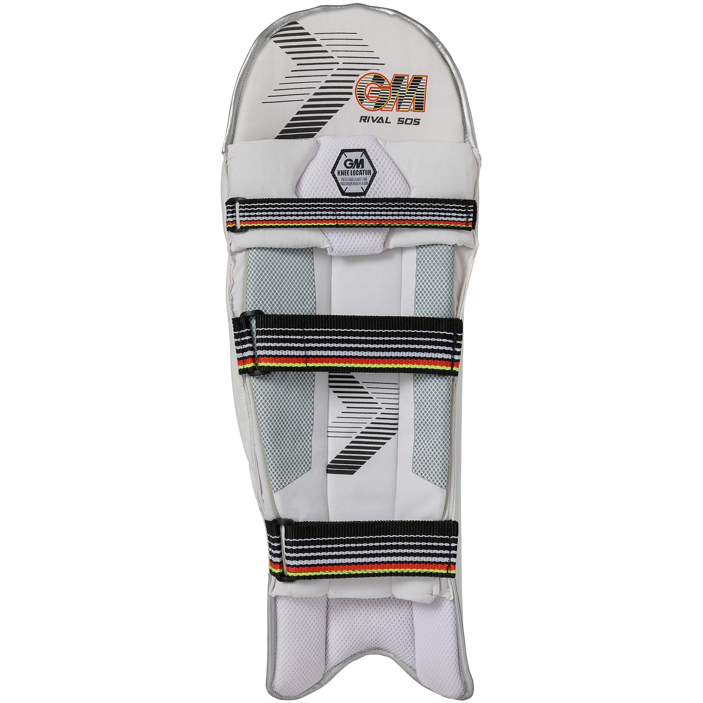 Rear view of GM Rival 505 batting pads