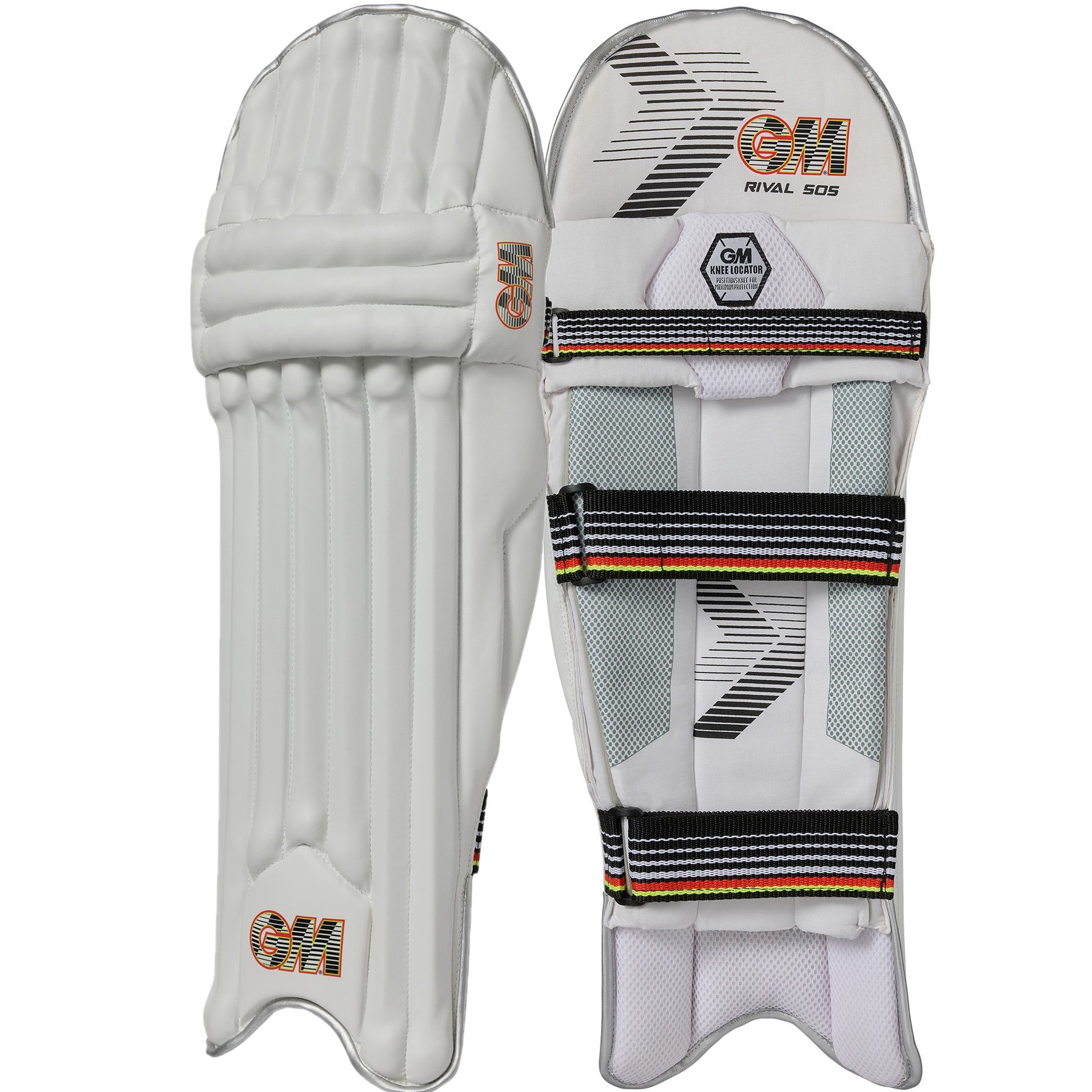 Knee and strap detail on GM Rival 505 batting pads
