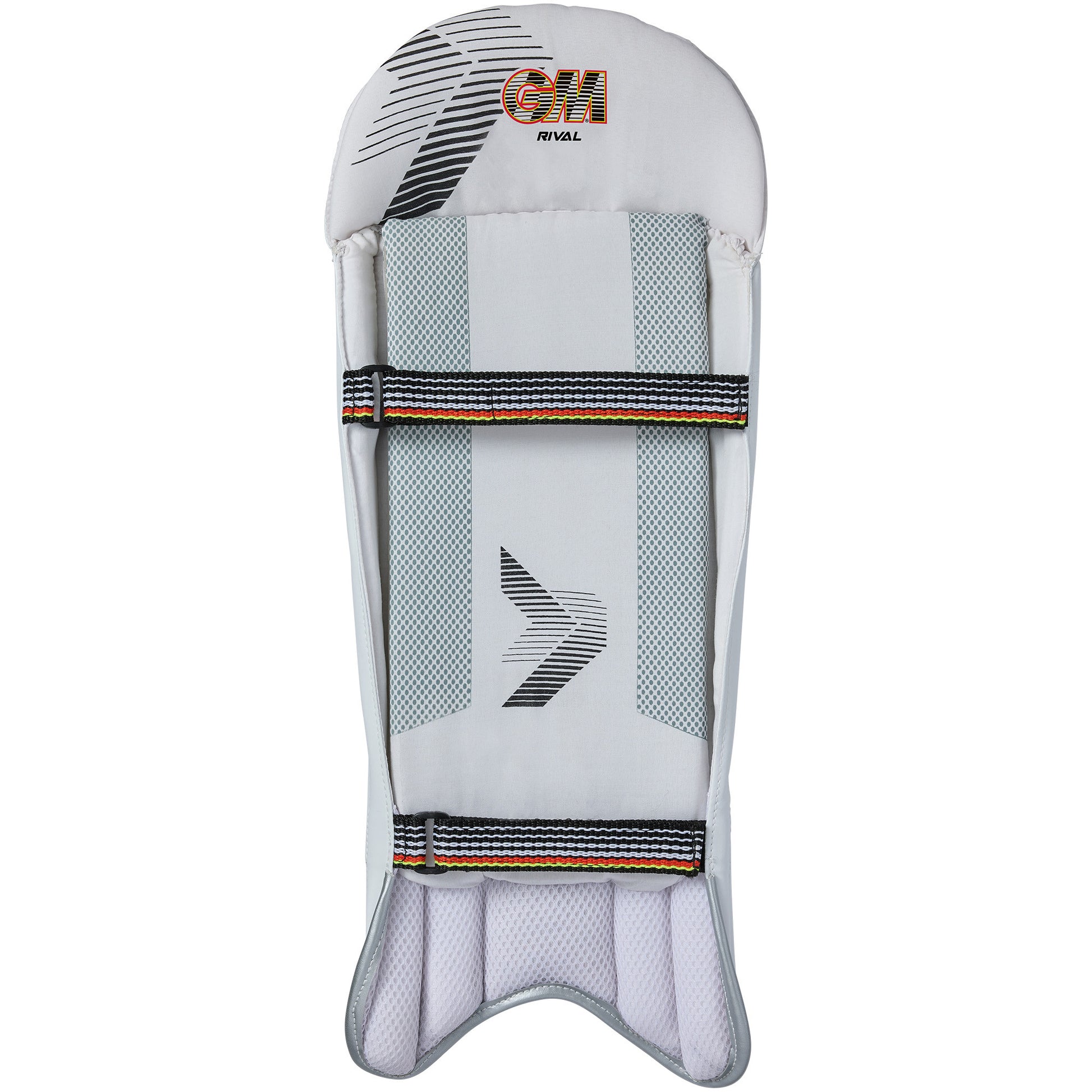 Rear view of GM Rival wicket keeping pads