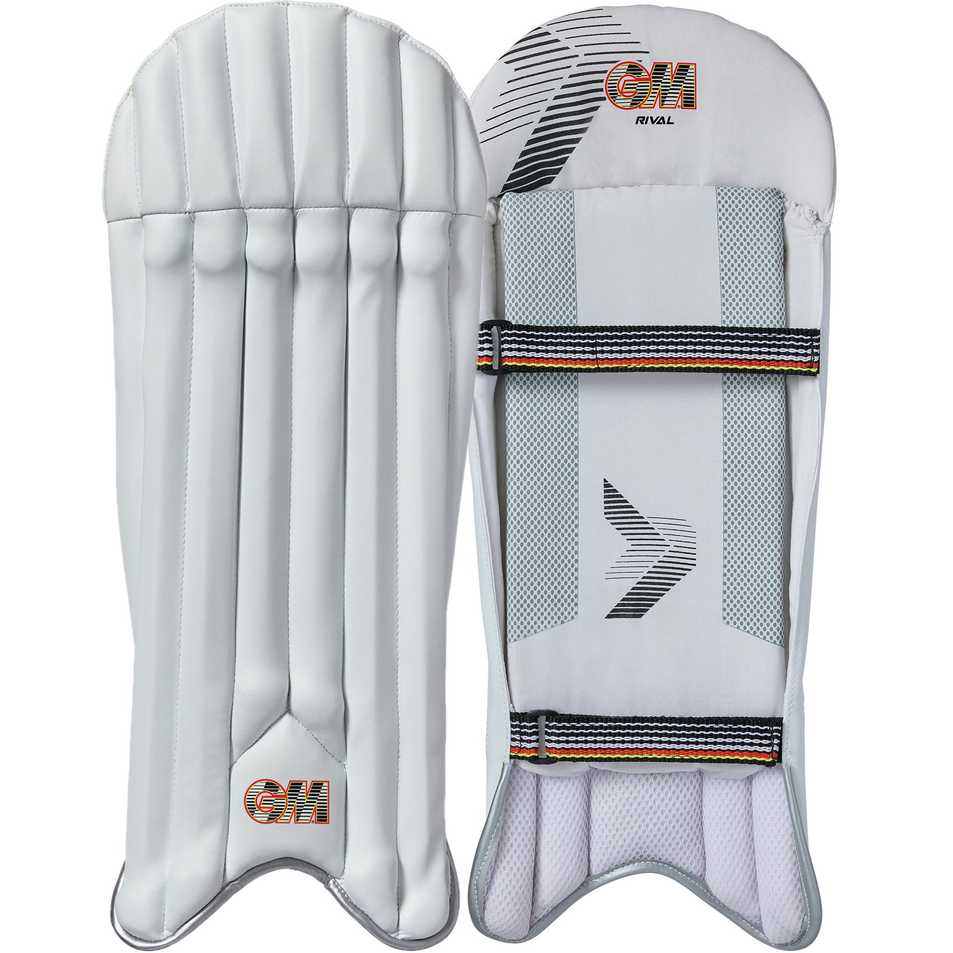Side profile of GM Rival wicket keeping pads