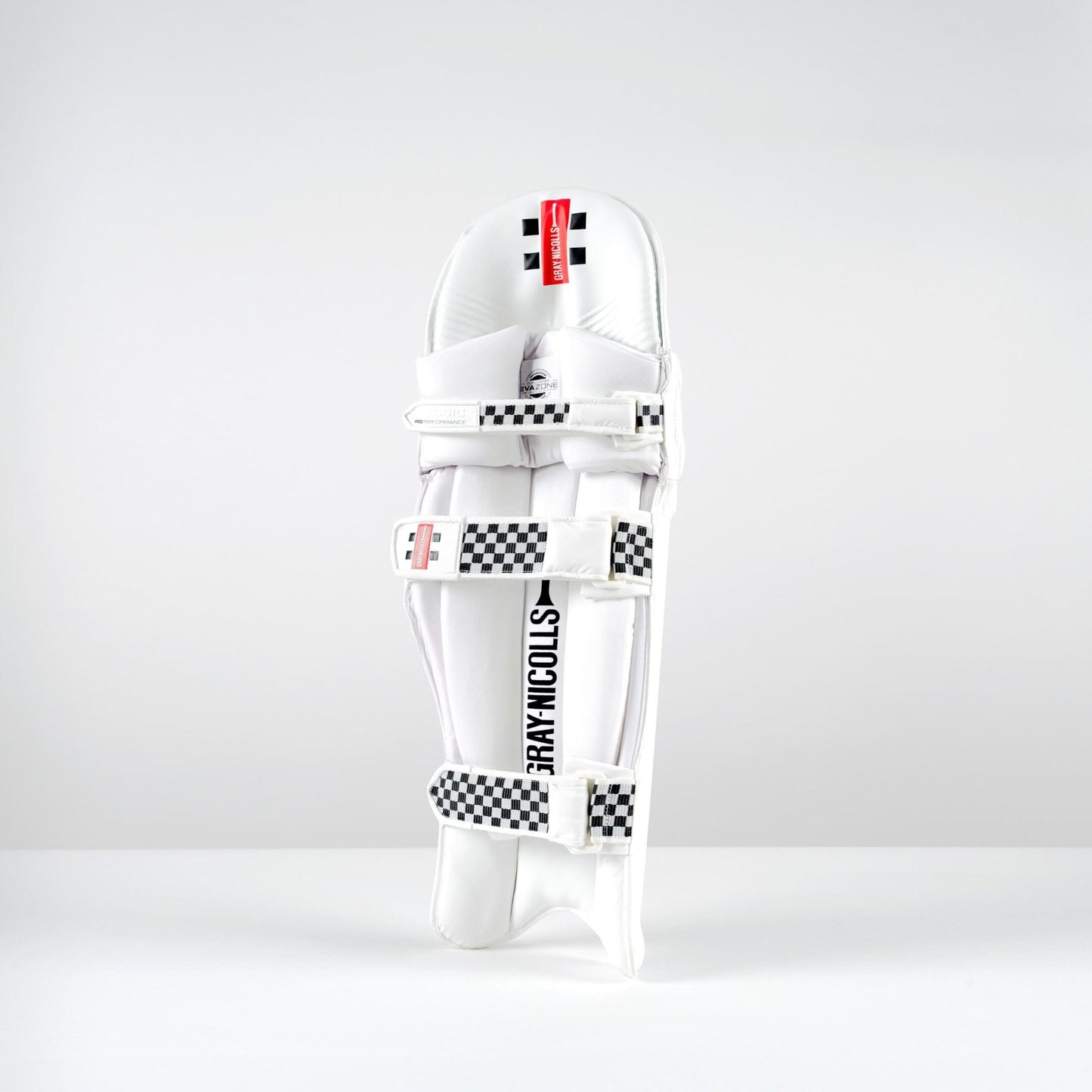 Back view of Gray-Nicolls Classic Pro Performance batting pads featuring wide padded straps and mesh lining