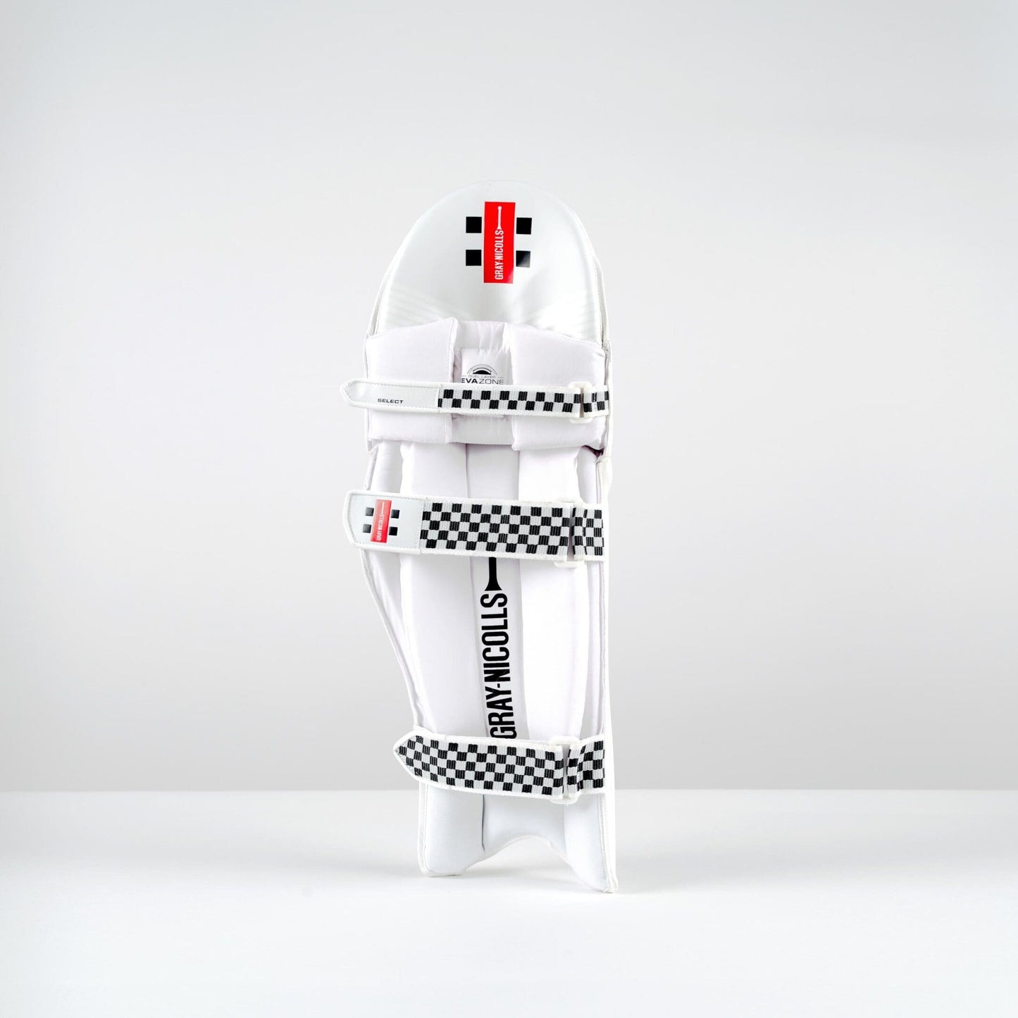 Back view of Gray-Nicolls Classic Select pads featuring padded instep, wide straps, and traditional branding