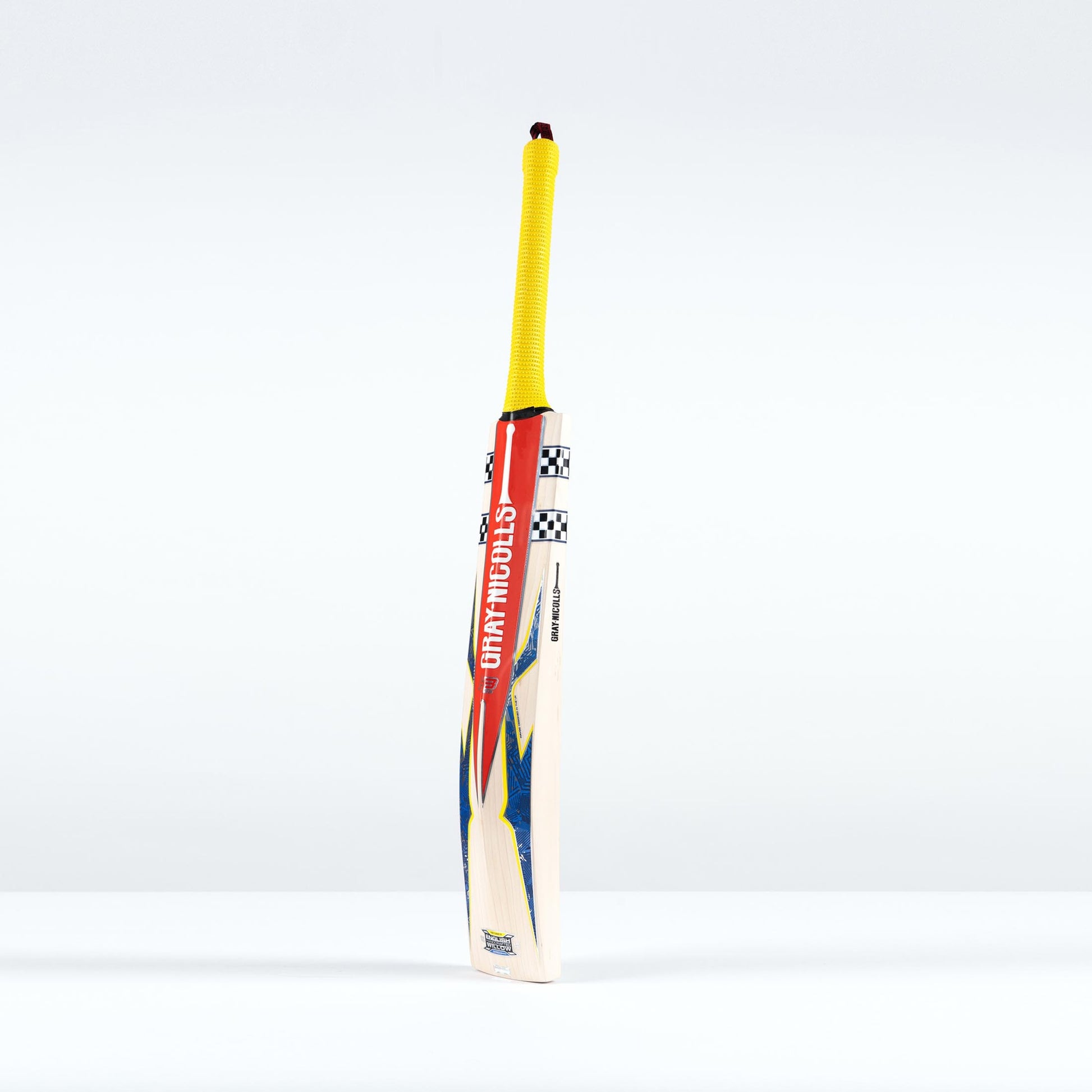 angled view of Gray Nicolls Havoc HB317 Pro bat highlighting spine and hitting zone