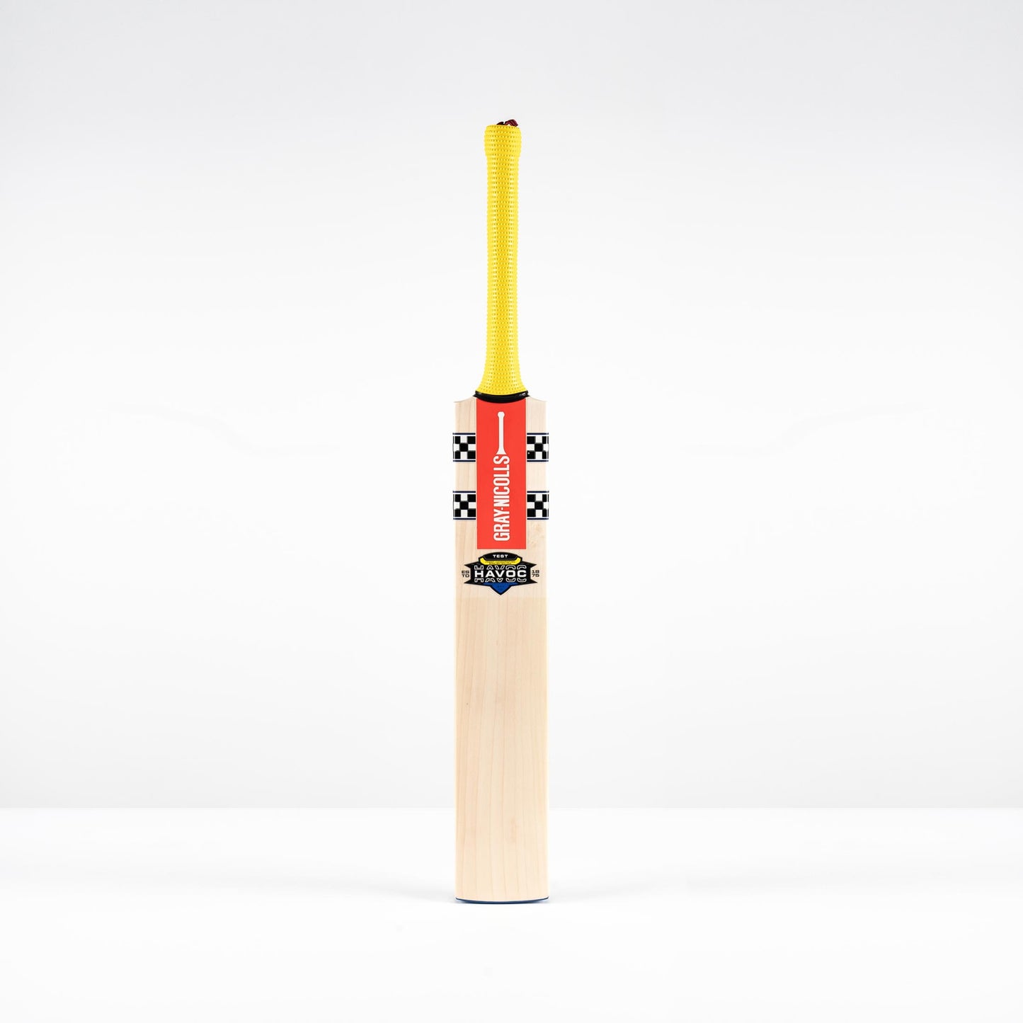 Front view of the bat with clean blade and semi-square toe
