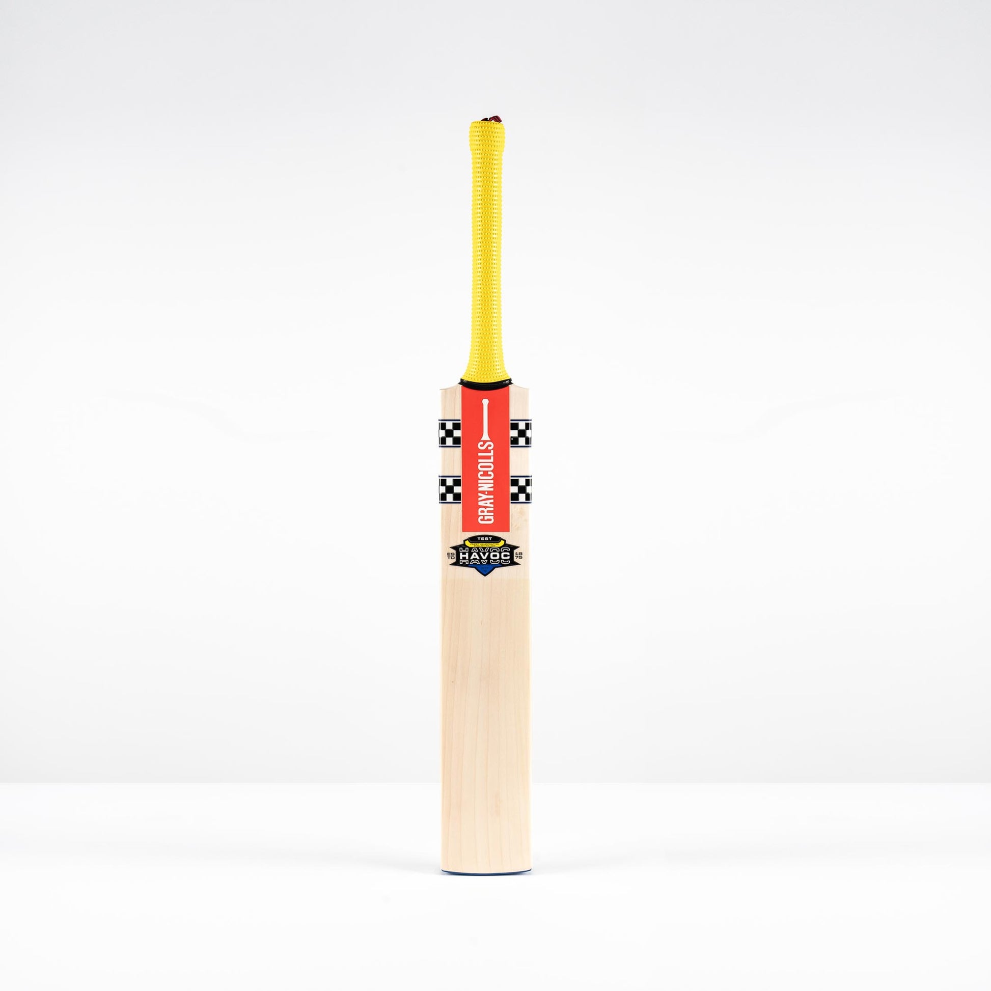 Front view of the bat with clean blade and semi-square toe