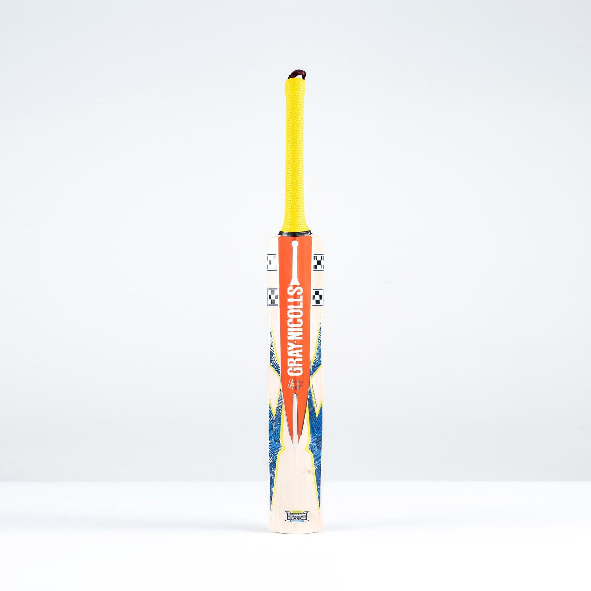 Full back view of the bat with offset edges and semi oval handle