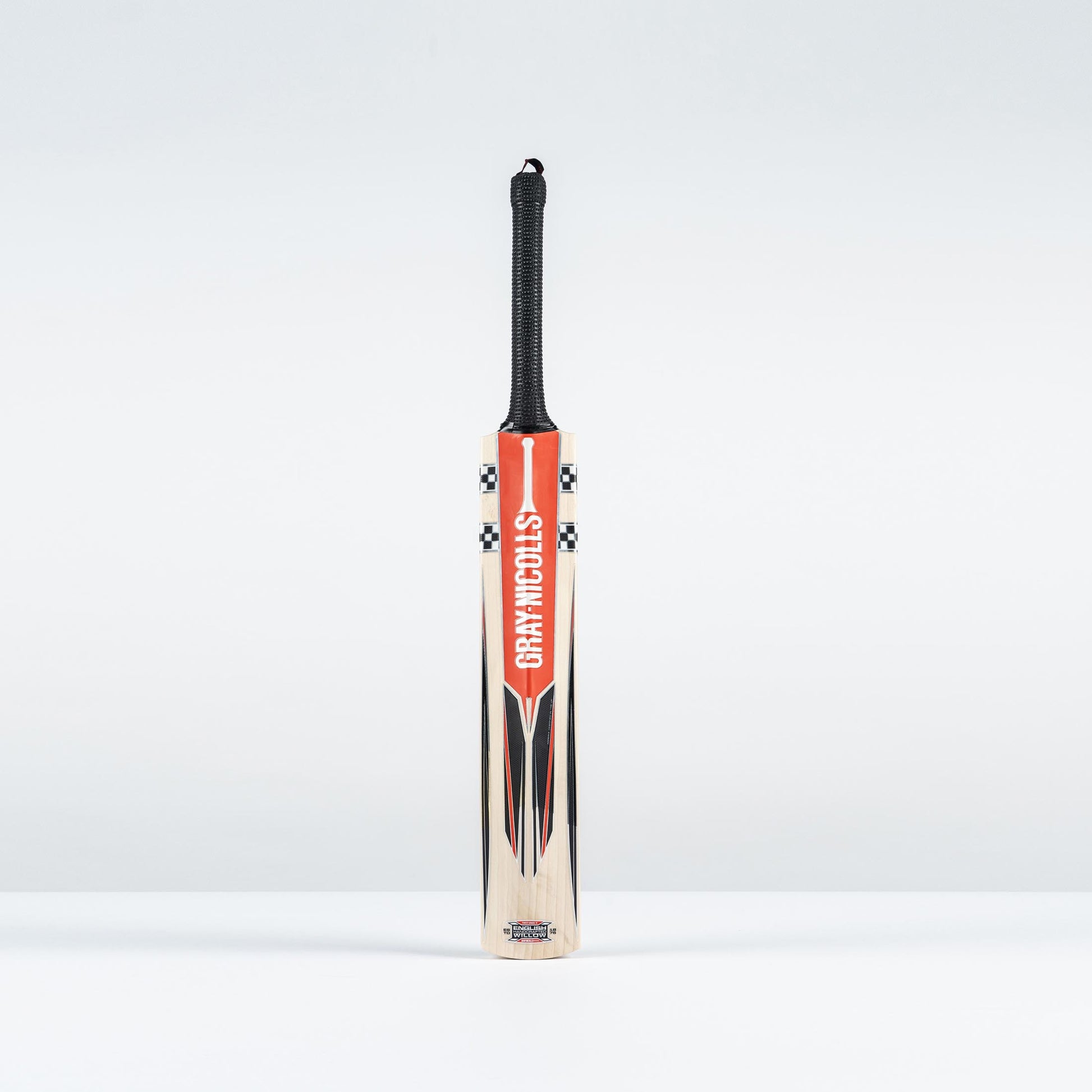 back view of Gray Nicolls Imperia Gen 1.0 Players Edition bat showing spine and rear decals