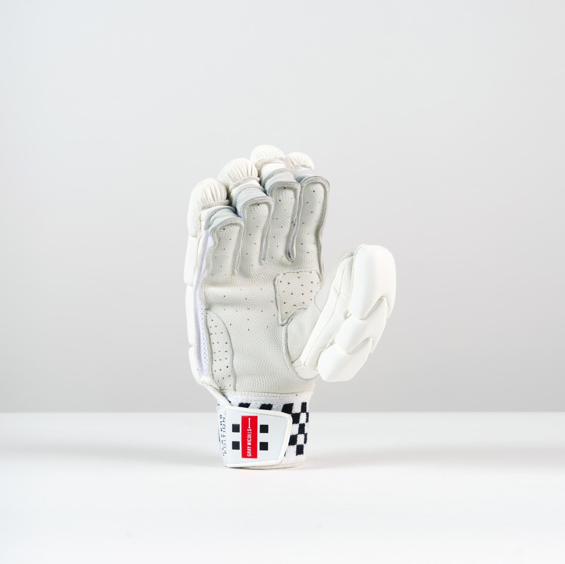 palm view of Player Edition Batting Gloves showing premium leather and grip texture