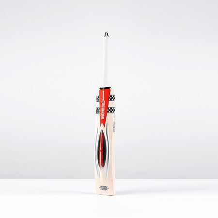 Angled rear view of Gray-Nicolls PowerScoop Pro showcasing the iconic double scoop design.