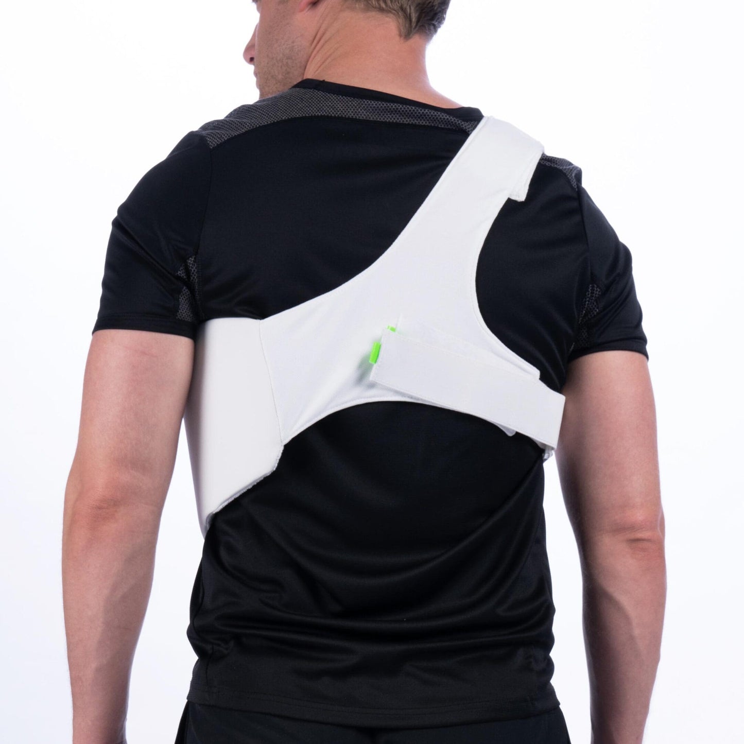 Back view of Gray-Nicolls Pro Performance upper body guard with stretch straps for a secure fit