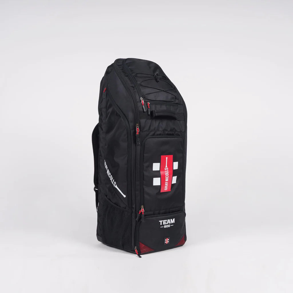 Gray Nicolls Team 600 black cricket duffle bag front view