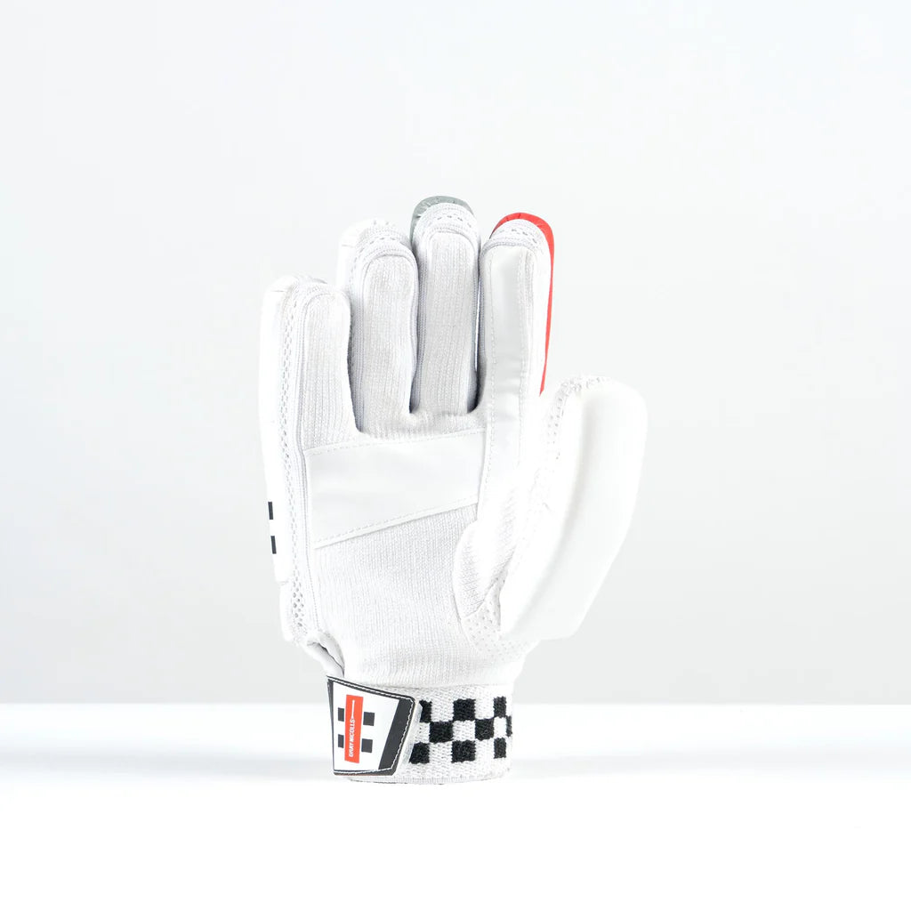 palm view of Gray-Nicolls Thunder Junior Batting Glove showing leather palm