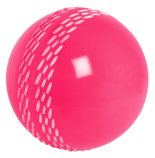 Gray-Nicolls pink Velocity training ball with moulded seam for junior cricket