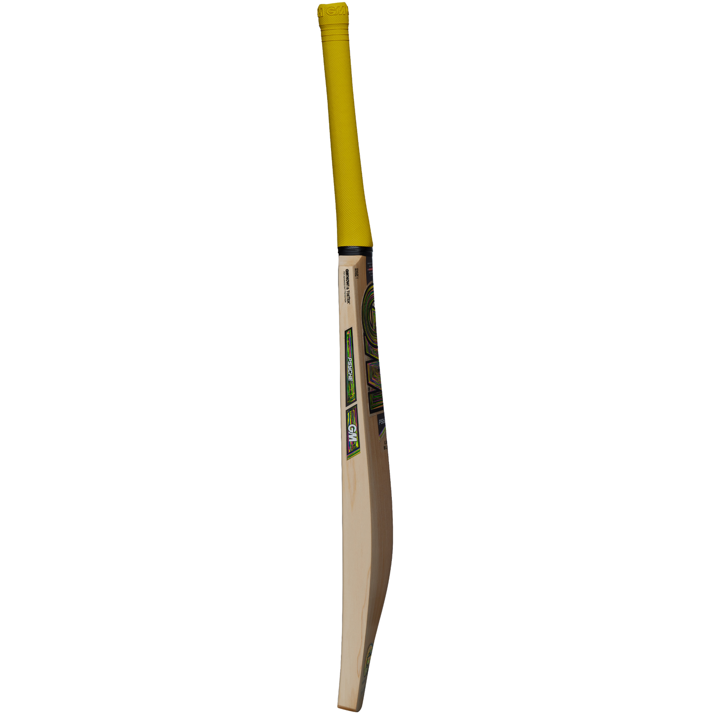 Side profile of Gunn and Moore Psyche 606 cricket bat
