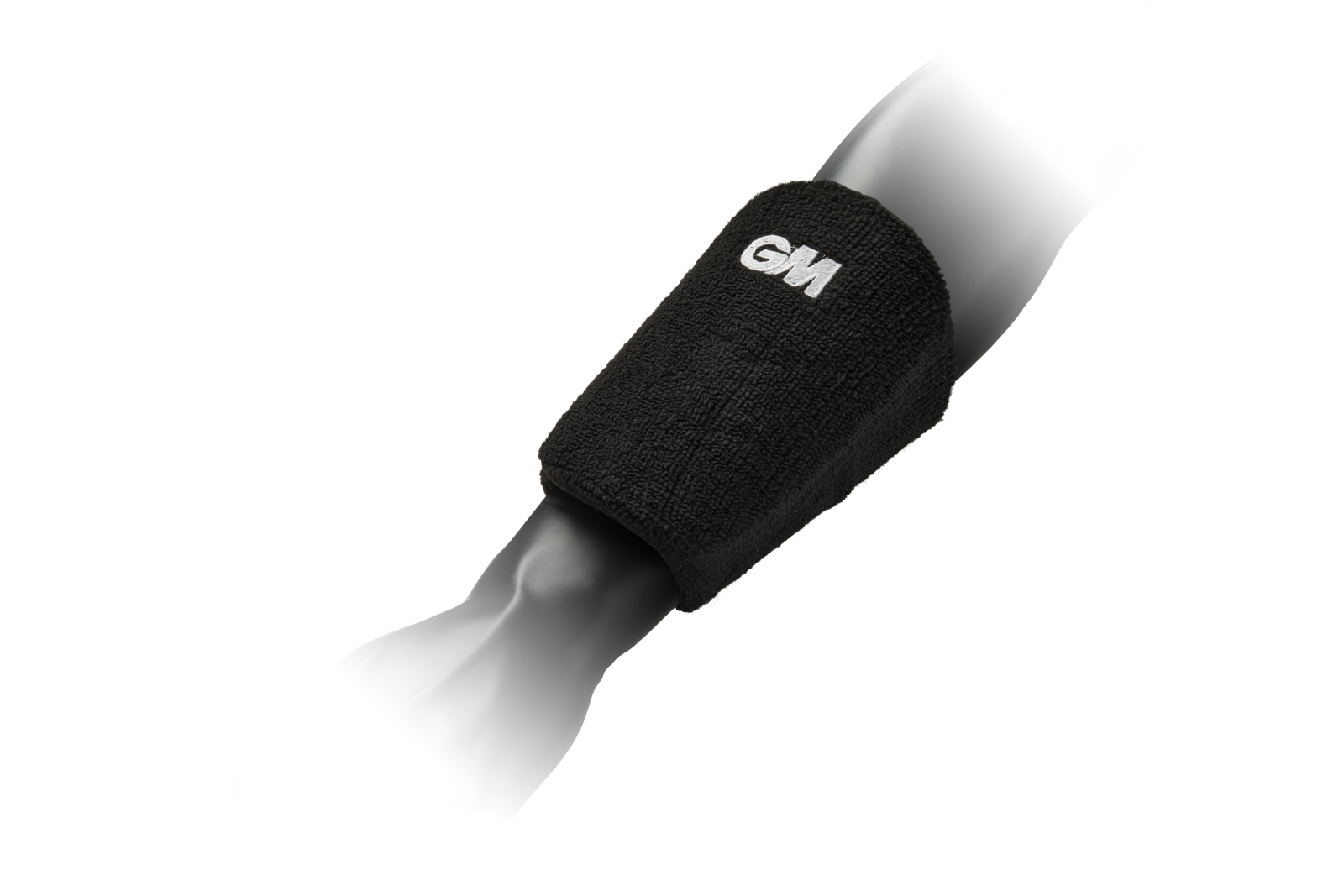 GM wrist guard top down view on arm in black