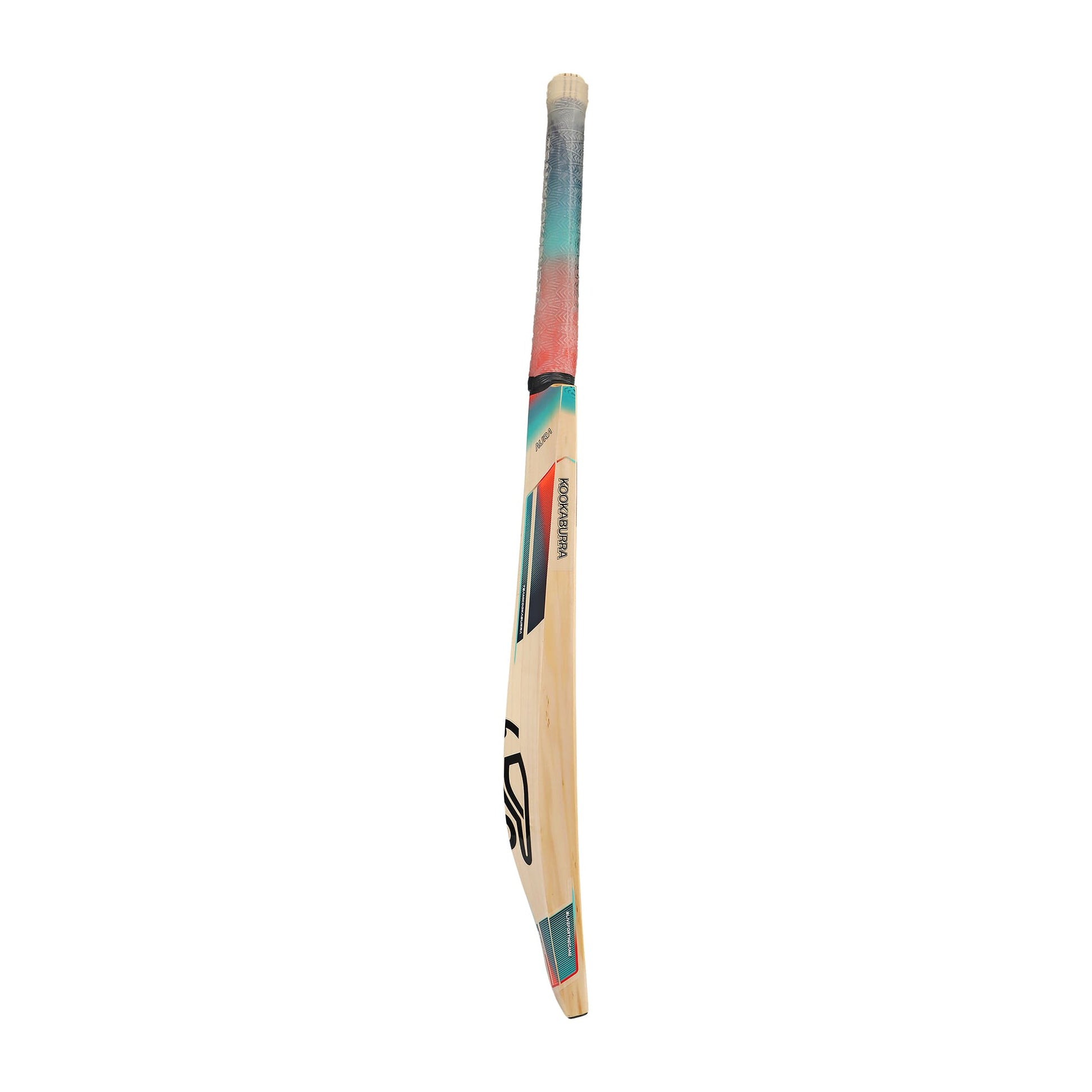 other Side profile of Kookaburra Aura 2.1 cricket bat showing edge thickness and curve