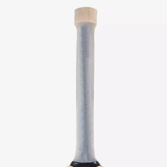 ront view of clear silicone Kookaburra bat grip on cricket bat handle