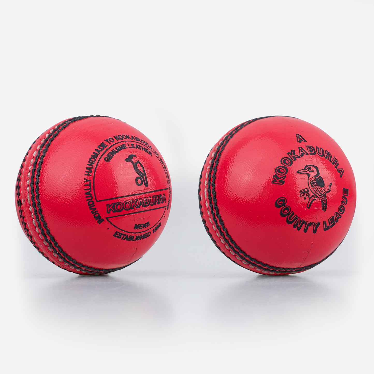 Kookaburra County League pink cricket ball with black stitching