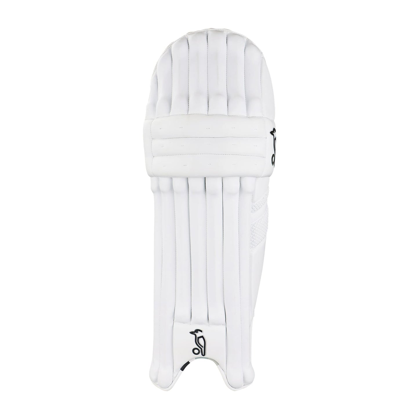 Front view of a single Kookaburra Ghost 3.1 batting pad with clean white finish.