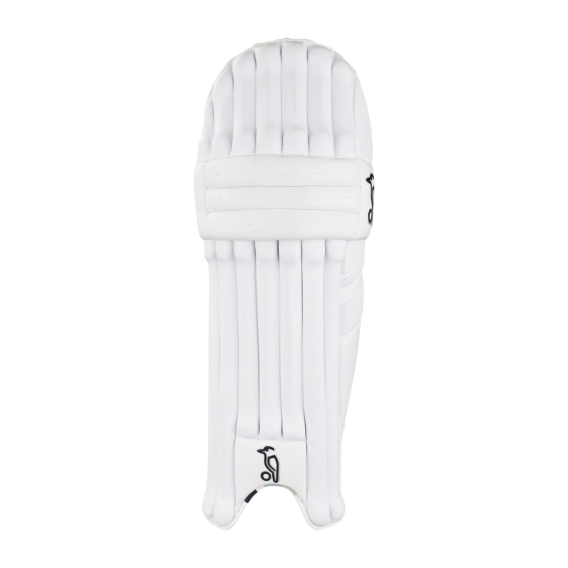 Front view of a single Kookaburra Ghost 3.1 batting pad with clean white finish.
