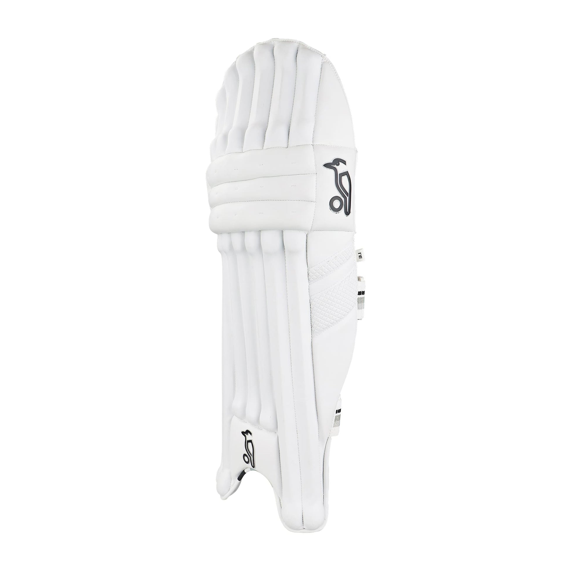Side profile of a Kookaburra Ghost 3.1 batting pad showing leg contour and padding depth.