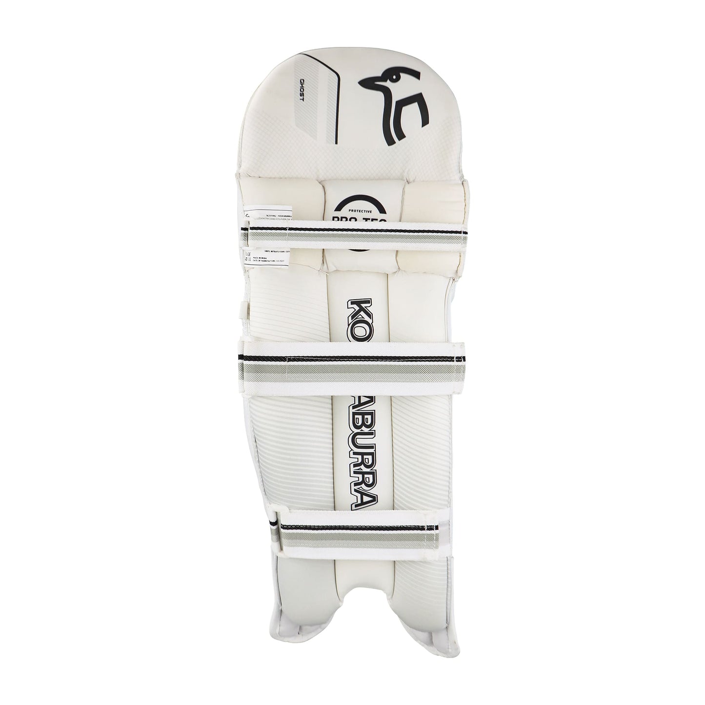 Back view of Kookaburra Ghost 5.1 pads with soft inner lining, multiple straps and secure fit system