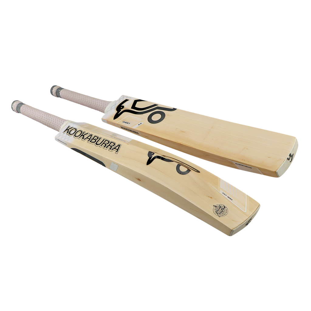 Angled view of Kookaburra Ghost 6.2 cricket bat