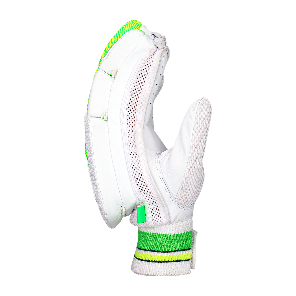 Back view of a Kookaburra Kahuna 3.1 batting glove showing mesh backing and ventilation.
