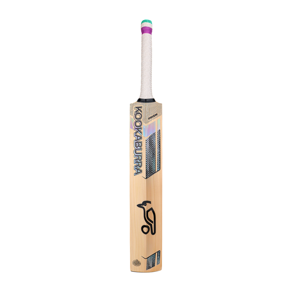 Back view of the Prism Hero bat with spine and sticker details