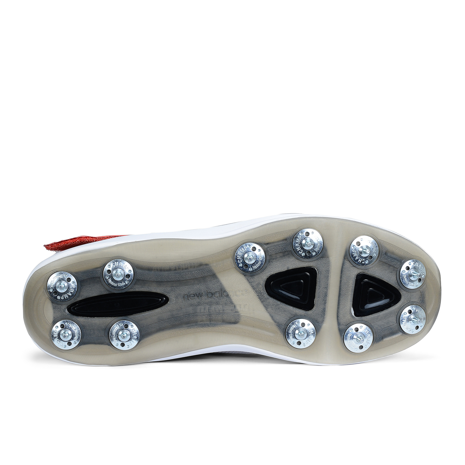 Outsole and spikes on New Balance CK4040F7 cricket shoe