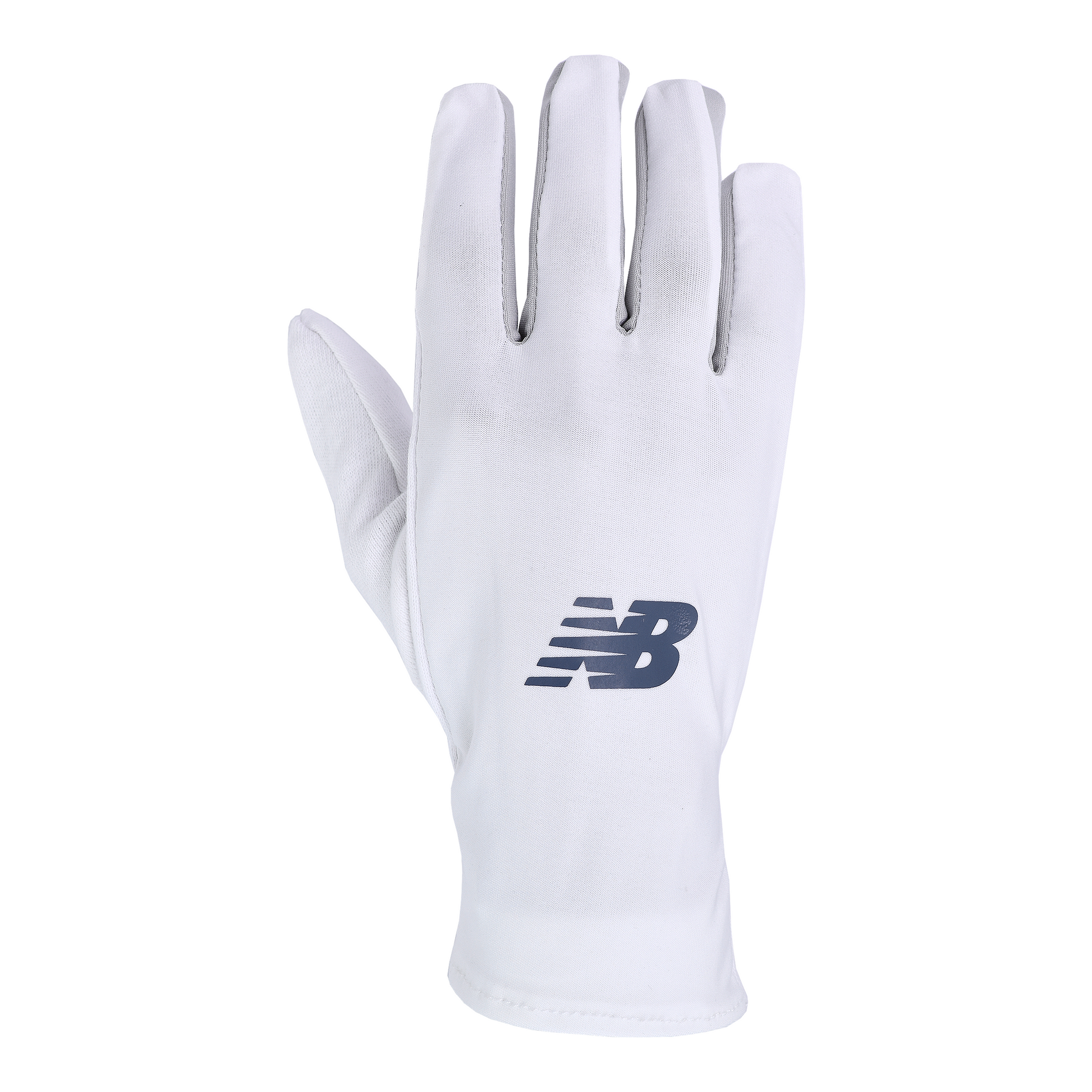 Back view of New Balance full finger batting inners highlighting lycra back and NB logo.