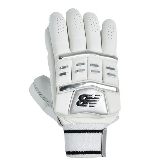 Front view of New Balance Heritage 1000 MAX batting gloves showing sausage finger design and block-split protection.