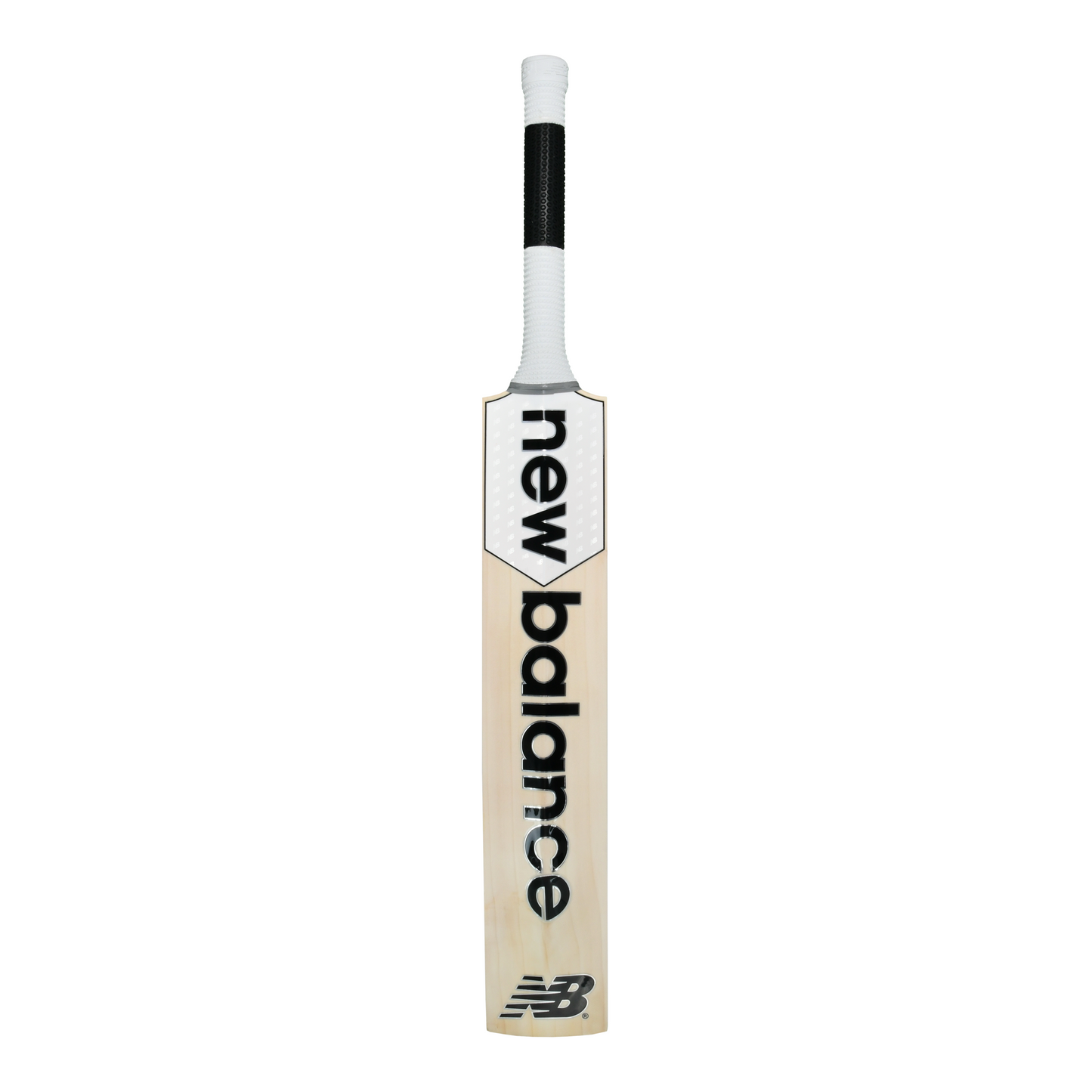 Rear view of the New Balance Heritage 600 cricket bat highlighting spine and handle detail.