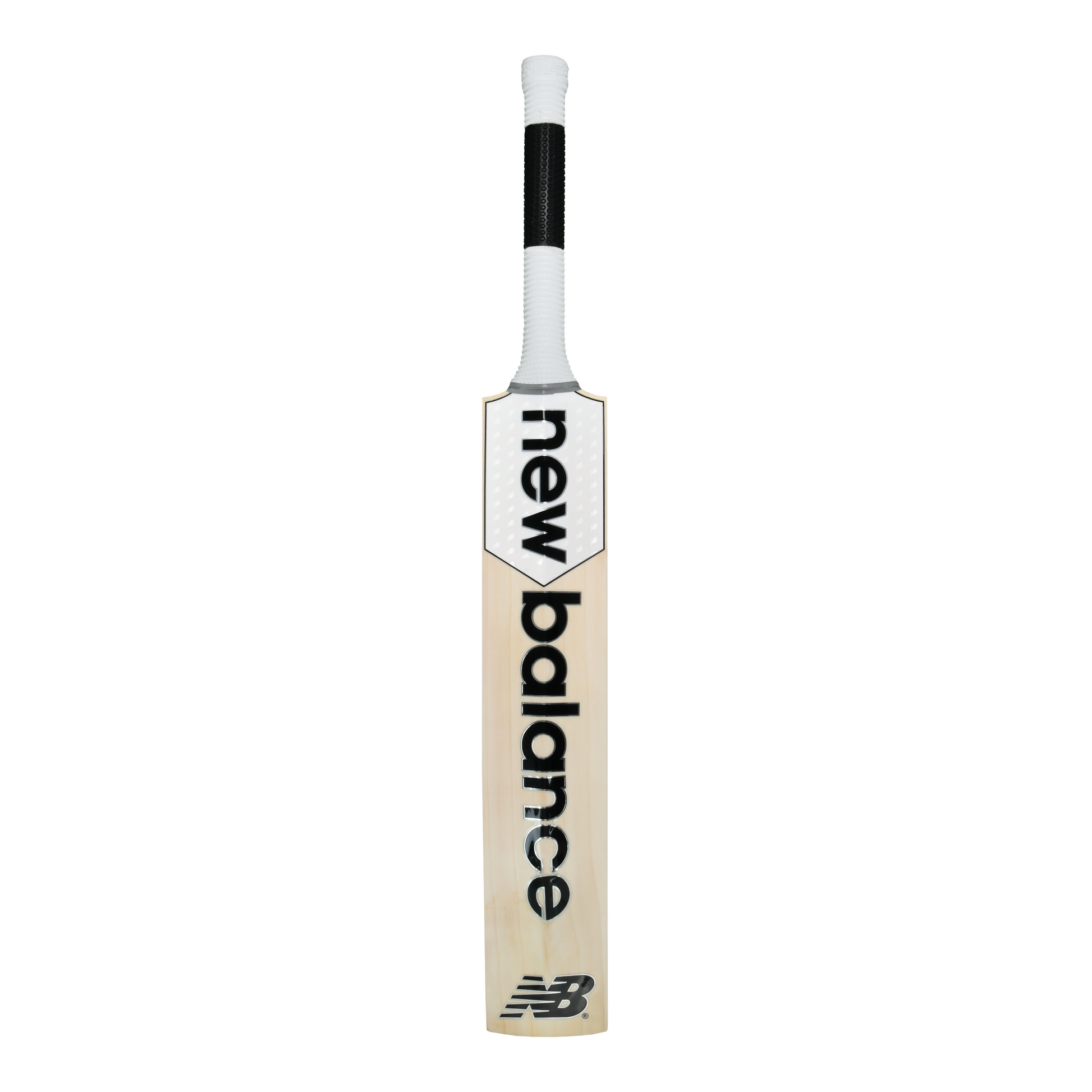 Rear view of the New Balance Heritage 600 cricket bat highlighting spine and handle detail.