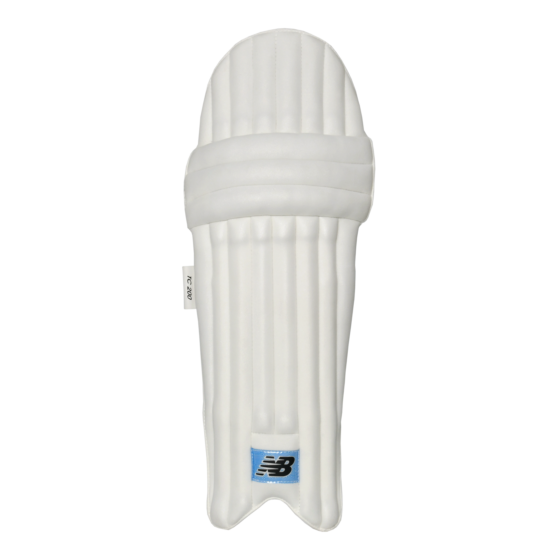 Front view of New Balance TC 200 batting pad showing lightweight crosslink foam construction.